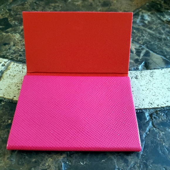 Christian Dior Pink & red Pocket Mirror With card Holder - Picture 5 of 8